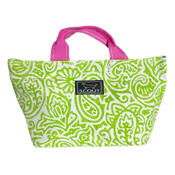 SCOUT Nooner Lunch Bag in Green and Pink - Picture 1 of 9